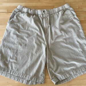 King Size Light Tan Cotton Drawstring Shorts 2XL Tall